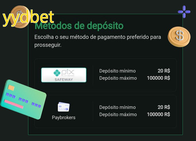 O cassino yydbetbet oferece uma grande variedade de métodos de pagamento